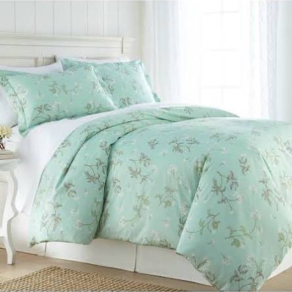 South Shore Fine Living 100% Cotton Sateen Duvet Cover Set - Twin/Twin XL - Picture 1 of 4